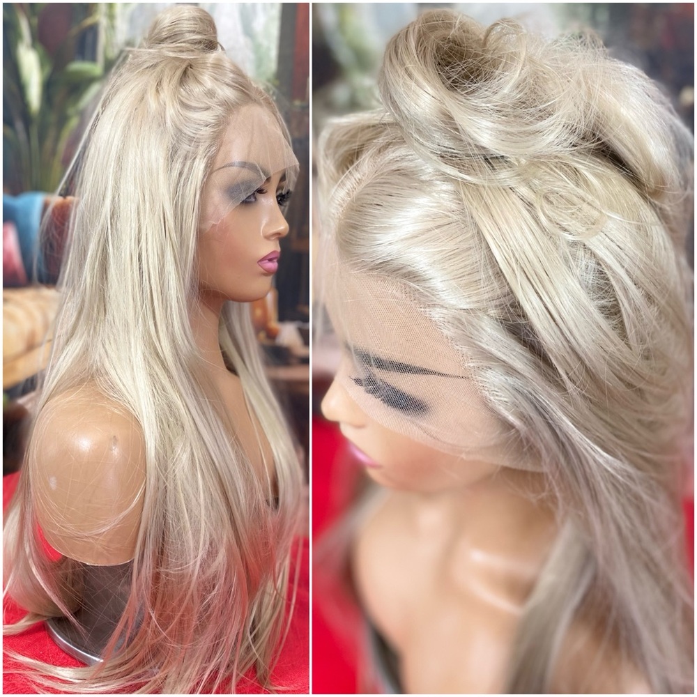 long platinum white blonde full lace fronts front wig
